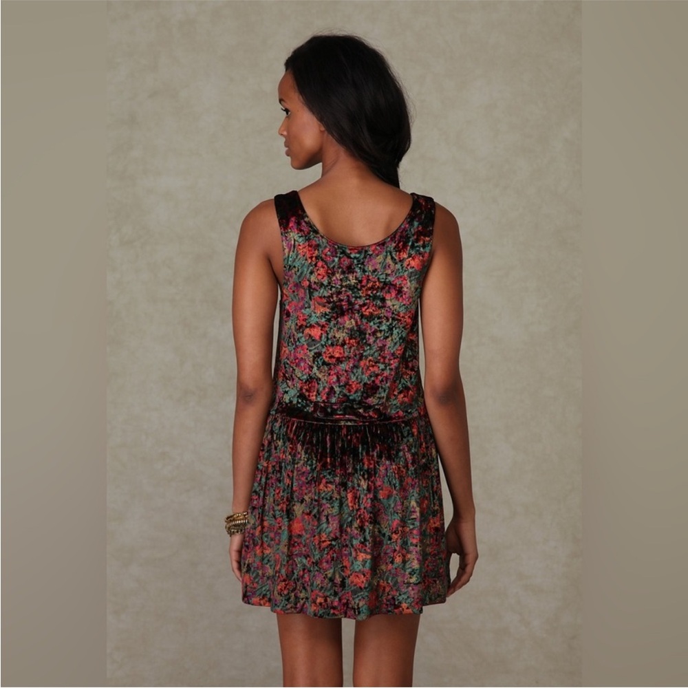 Free People Crushed Velvet Mini Dress with Belt - Picture 7 of 7